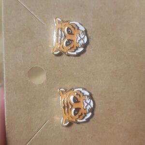 Tiger stud earrings